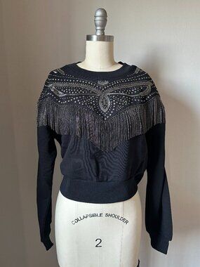 AllSaints Oversized Sweatshirt Size XS Gray Casual Streetwear